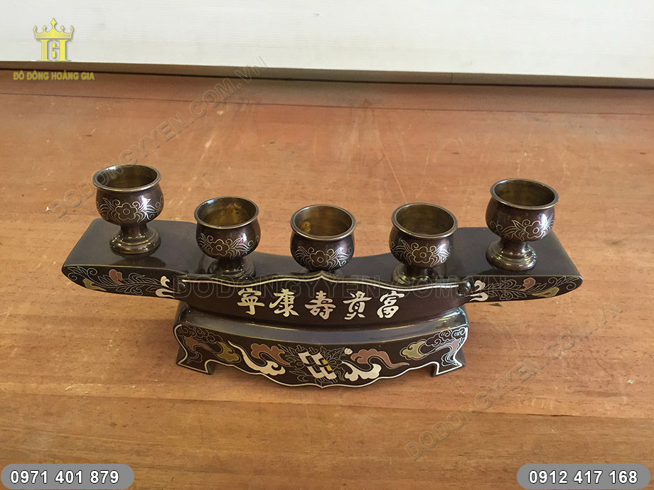 khay ch&eacute;n khảm ngũ sắc